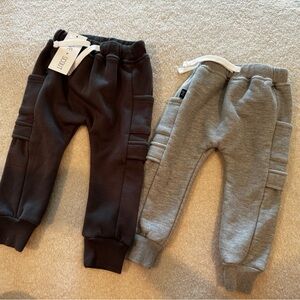 Scout Kids Sweatpants Set - Black and Gray
